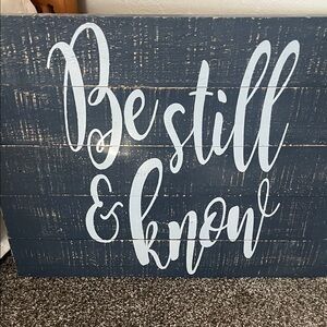 Rustic Blue and White Wall Decor Sign